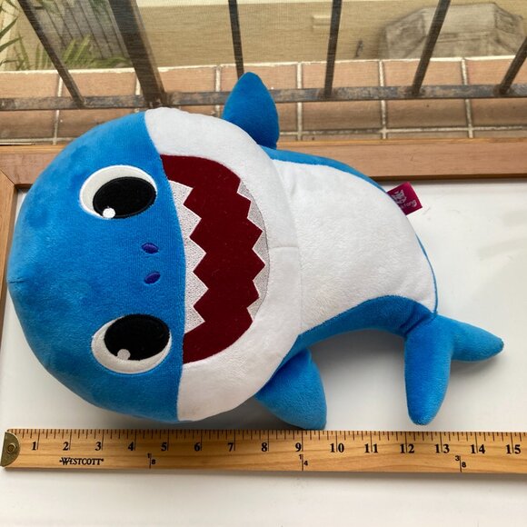 Pink Fong Baby Shark Stuffed Animal Plush Doll Toy Blue 15 Inch No Sound Cute - Picture 7 of 7